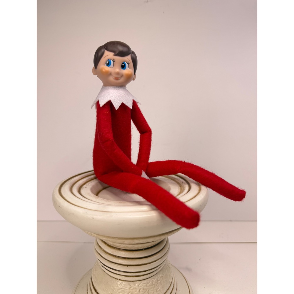 VTG The Elf on the Shelf Scout Doll Blue Eyes Brown Hair Christmas 2005